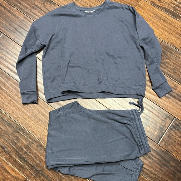 Time and Tru grayish blue sweatsuit Set Relaxed Fit Sz S - Picture 1 of 4